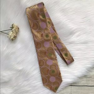 Ted Baker Toe Gold Swirls Purple Imported Silk